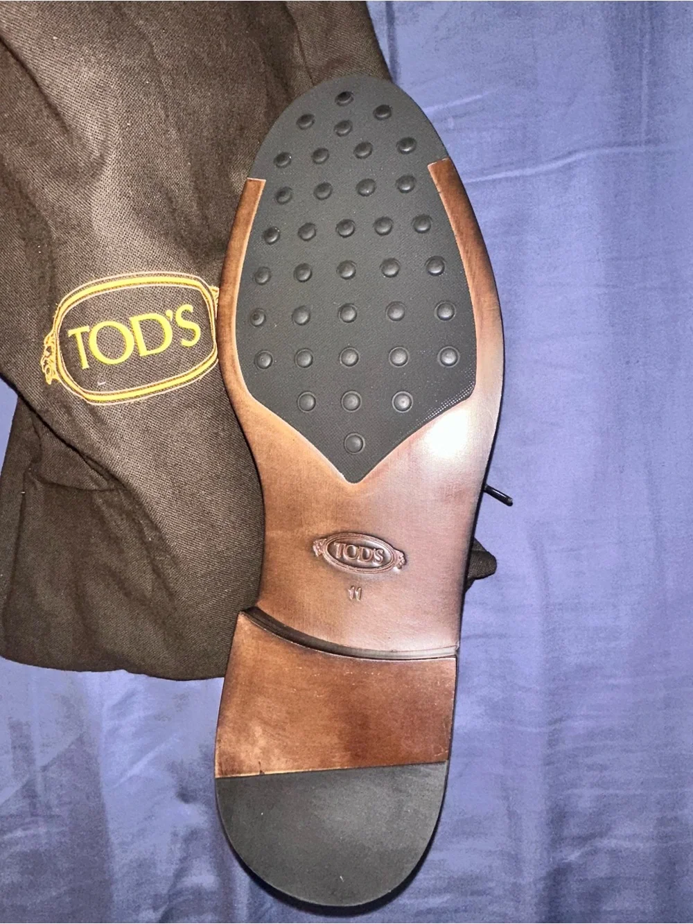 Tod's Tan Leather Derby Lace-Up Shoes